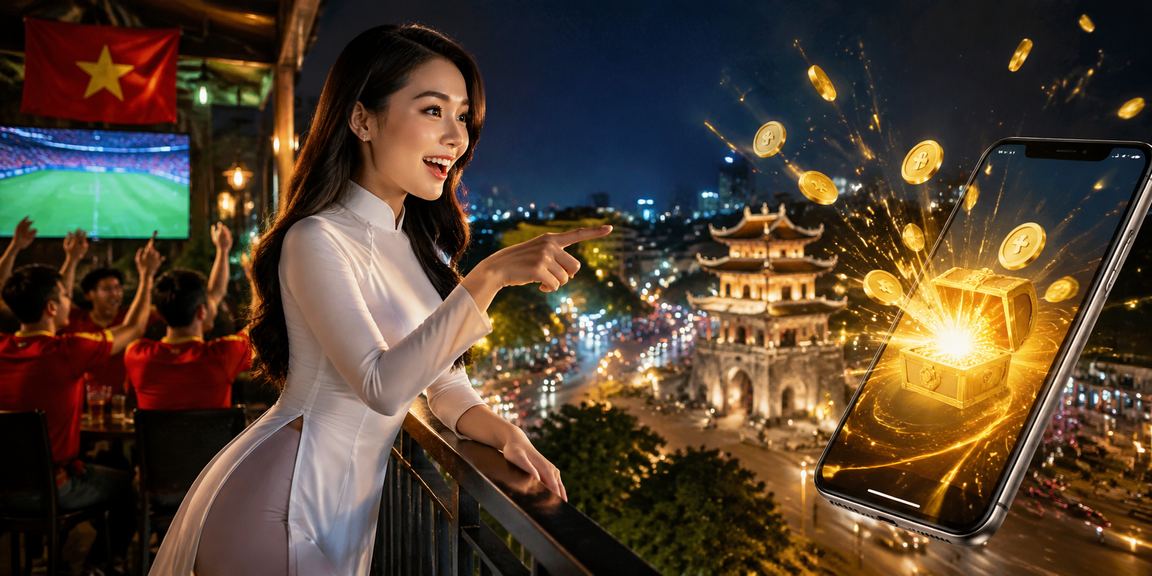 Phụ nữ mặc áo dài tại Hà Nội thực hiện nạp tiền nhận thưởng trên điện thoại